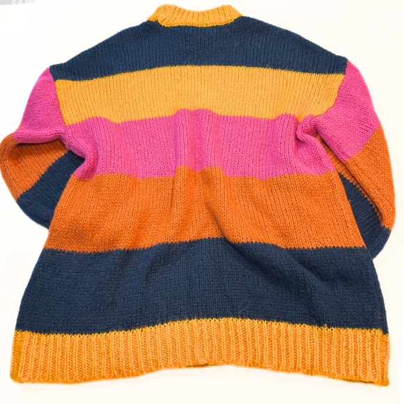 Vero Moda Bold Chunky Knit Striped Sweater Size L - Picture 6 of 7